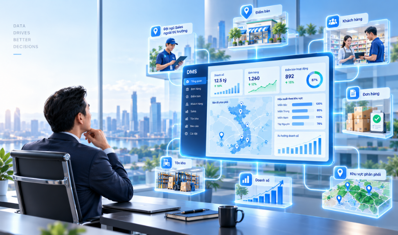 dashboard hệ thống dms